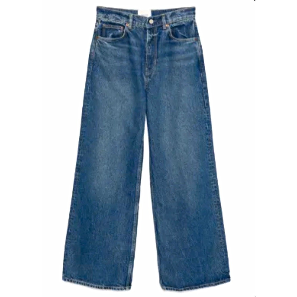NWT Reformation Rui Livid In Wide Leg Baggy Jeans Women's 25 Retail $168
